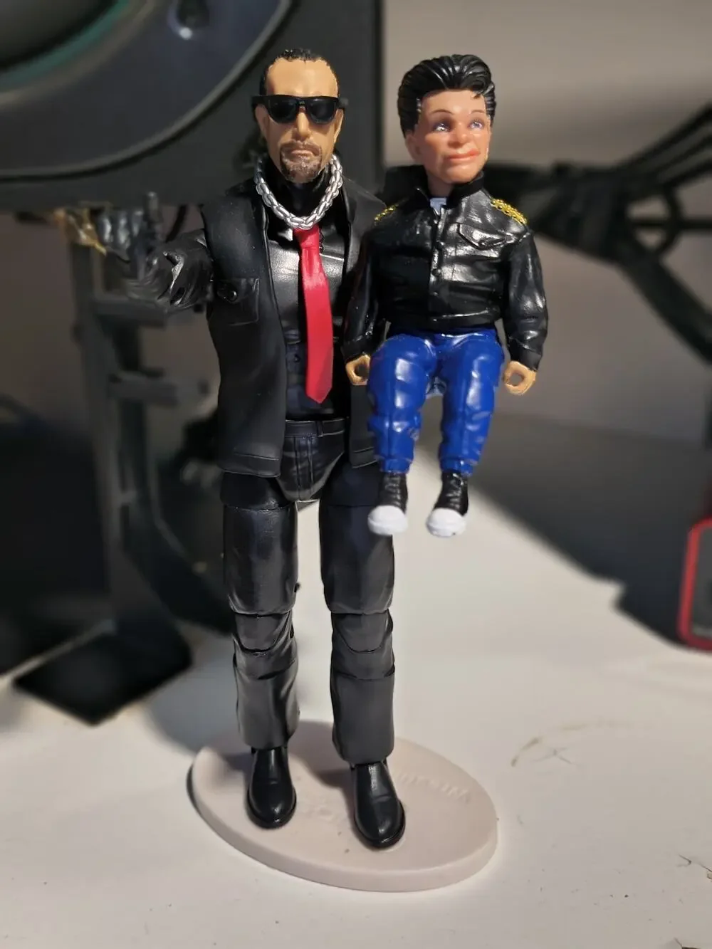 Custom Wwe Paul Ellering Action Figure With Puppet Rocco (LOD / Legion Of Doom)